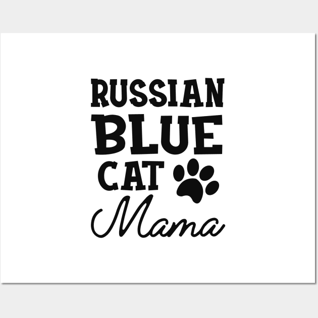 Russian Blue Cat Mama Wall Art by KC Happy Shop